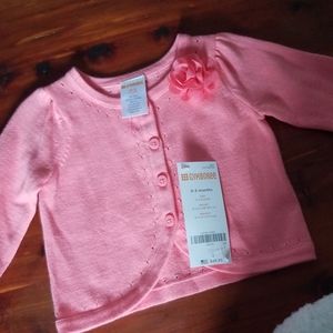 Gymboree 0-3 month NWT Coral cardigan